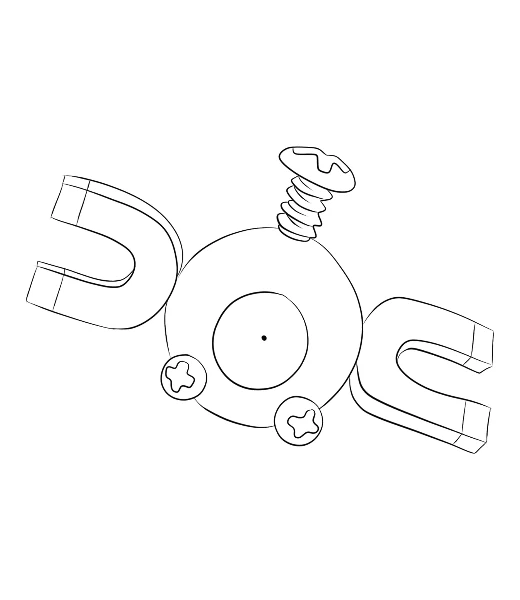 Cómo colorear a Magnemite