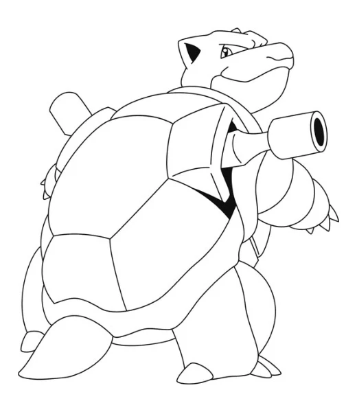 Cómo colorear a Blastoise