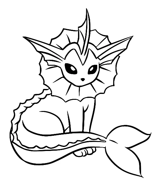 Cómo colorear a Vaporeon