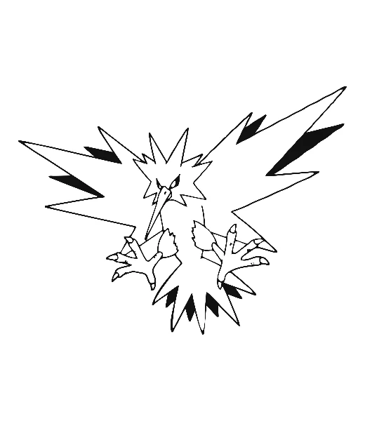 Cómo colorear a Zapdos