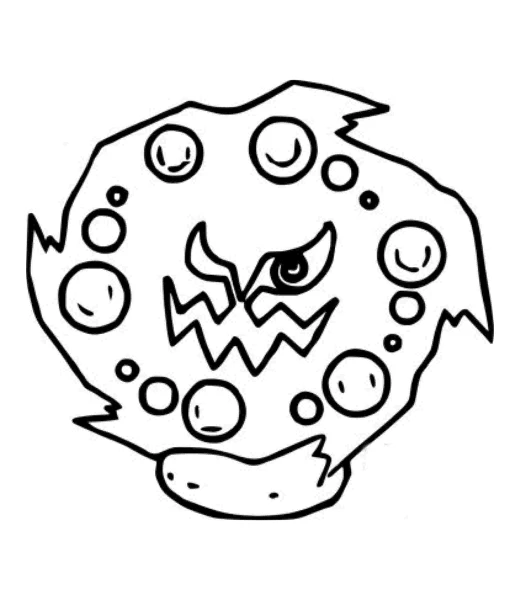 Cómo colorear a Spiritomb