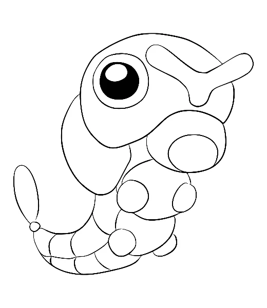 Cómo colorear a Caterpie