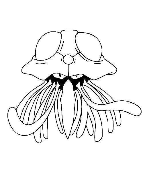 Cómo colorear a Tentacruel