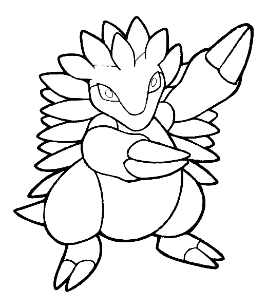 Cómo colorear a Sandslash