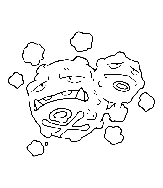 Cómo colorear a Weezing
