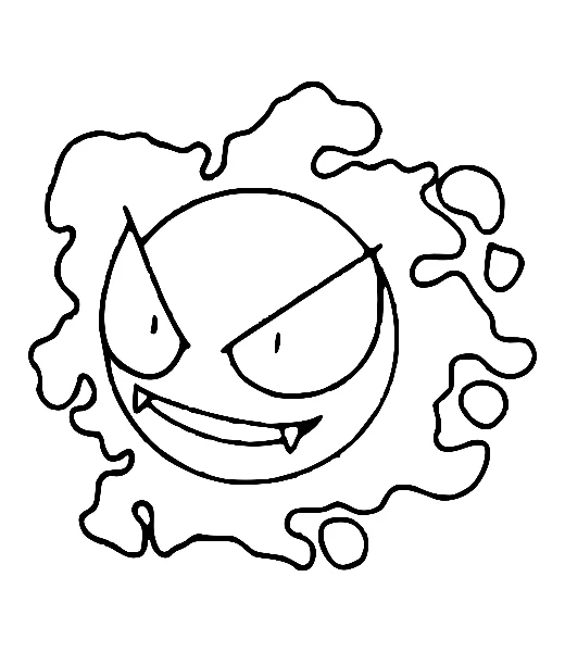 Cómo colorear a Gastly