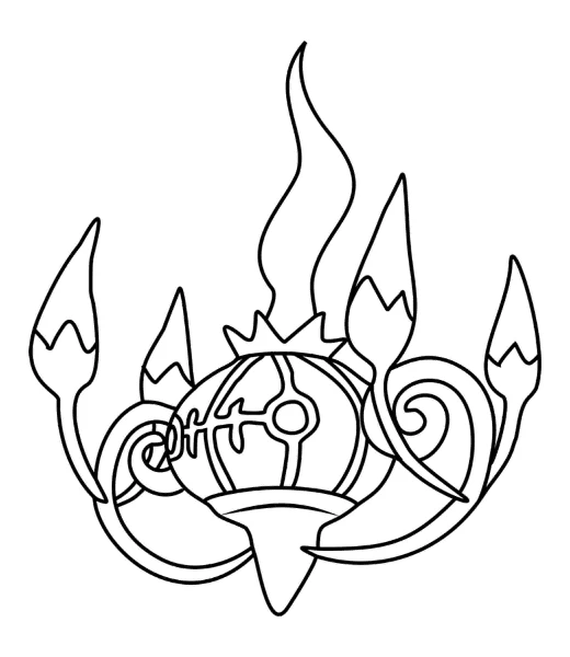Cómo colorear a Chandelure