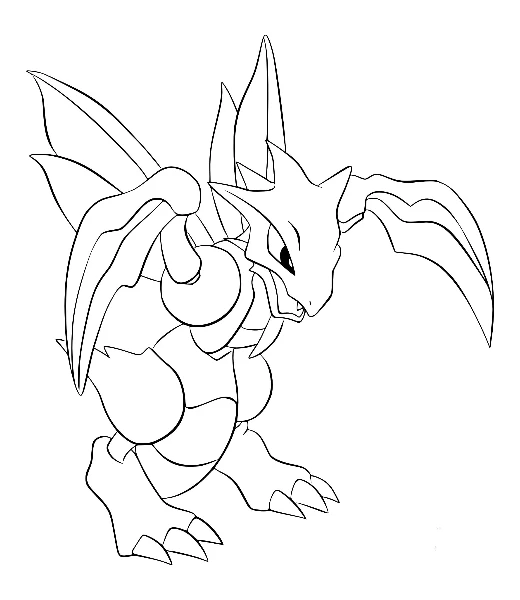 Cómo colorear a Scyther