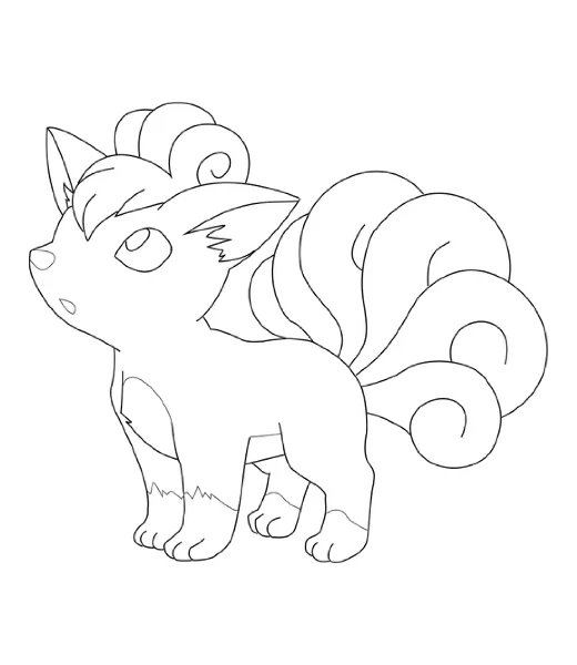 Cómo colorear a Vulpix