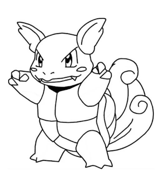 Cómo colorear a Wartortle