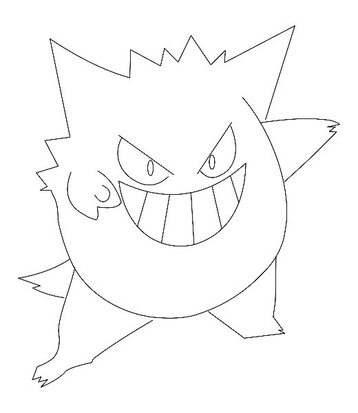 Cómo colorear a Gengar