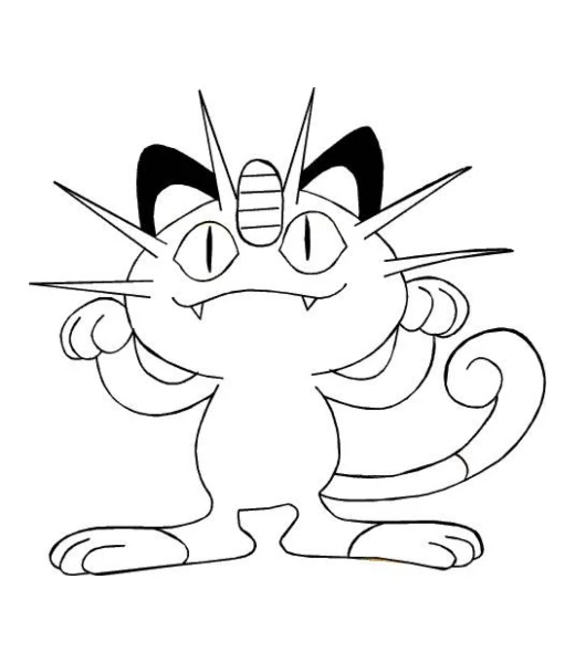 Cómo colorear a Meowth