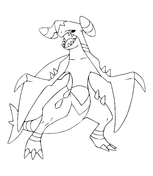 Cómo colorear a Garchomp