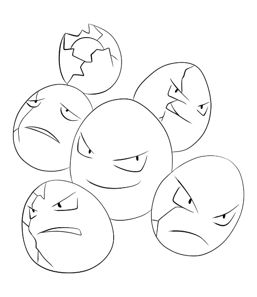 Cómo colorear a Exeggcute