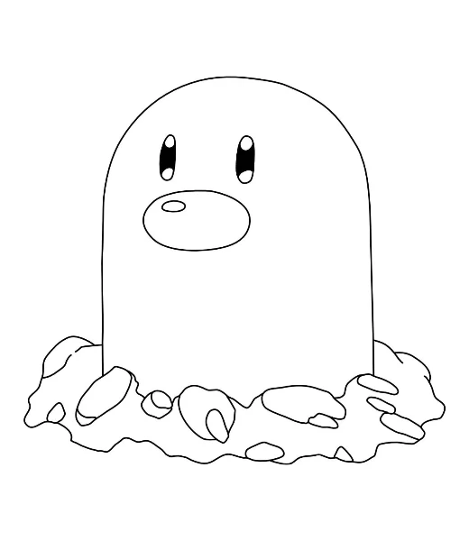 Cómo colorear a Diglett