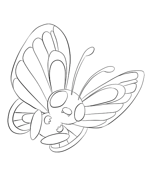 Watch Butterfree being colored