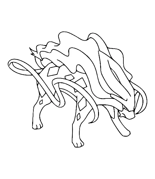 Mise en couleurs de Suicune
