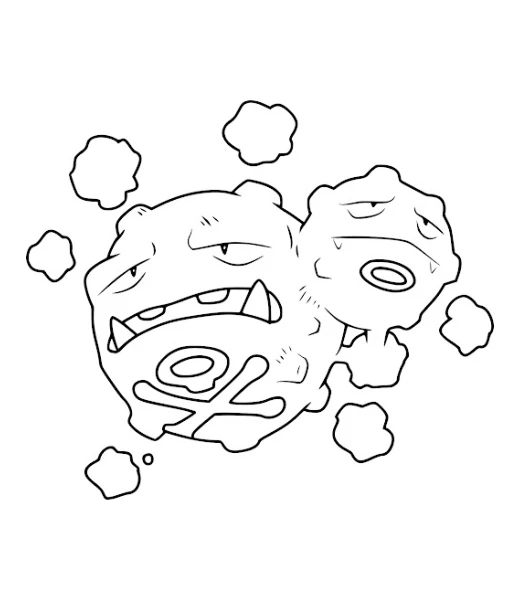 Cómo colorear a Weezing