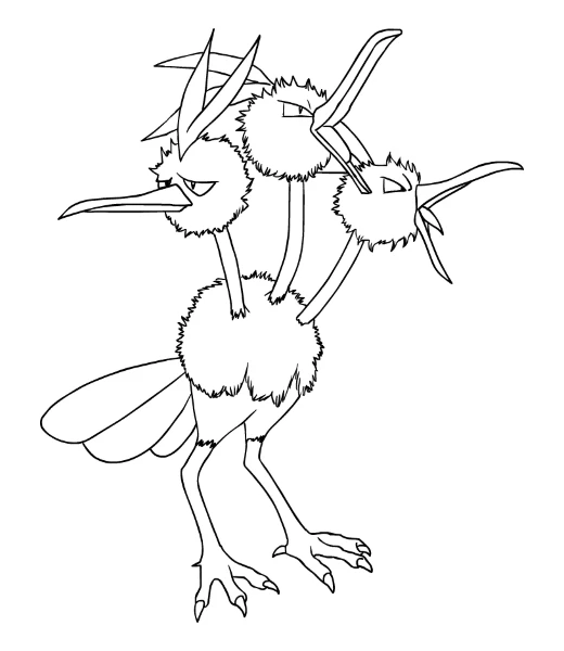 Cómo colorear a Dodrio