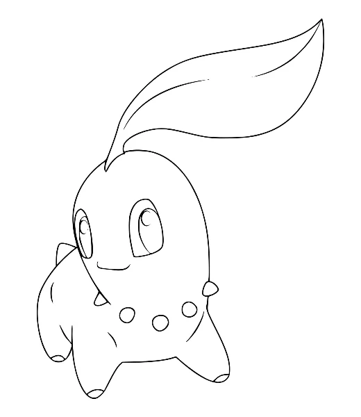 Cómo colorear a Chikorita