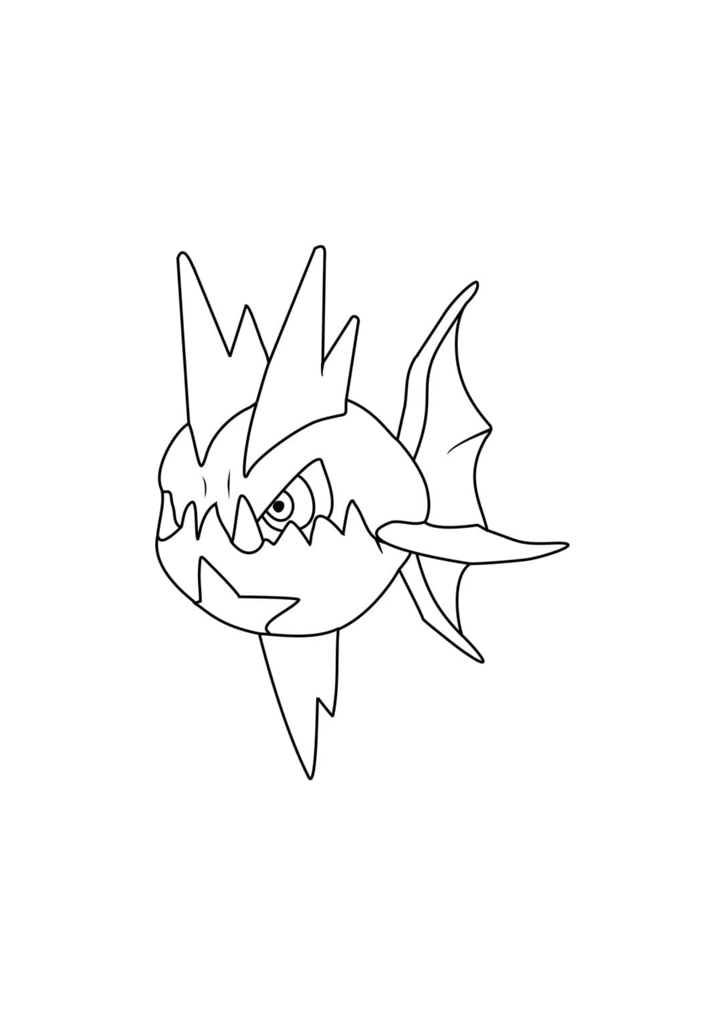 Carvanha coloring page (A4) to print
