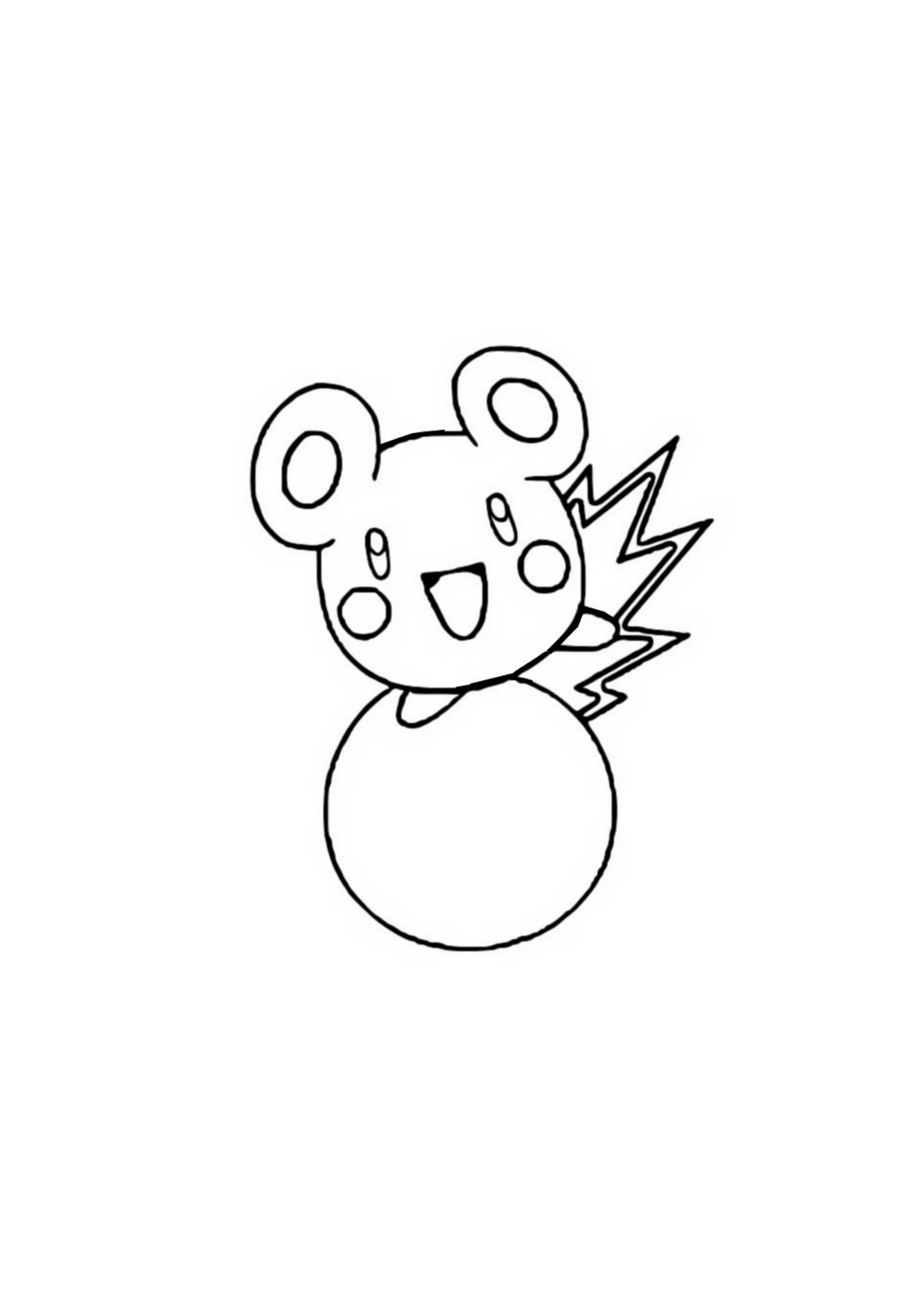 Coloriage Azurill (A4) à imprimer