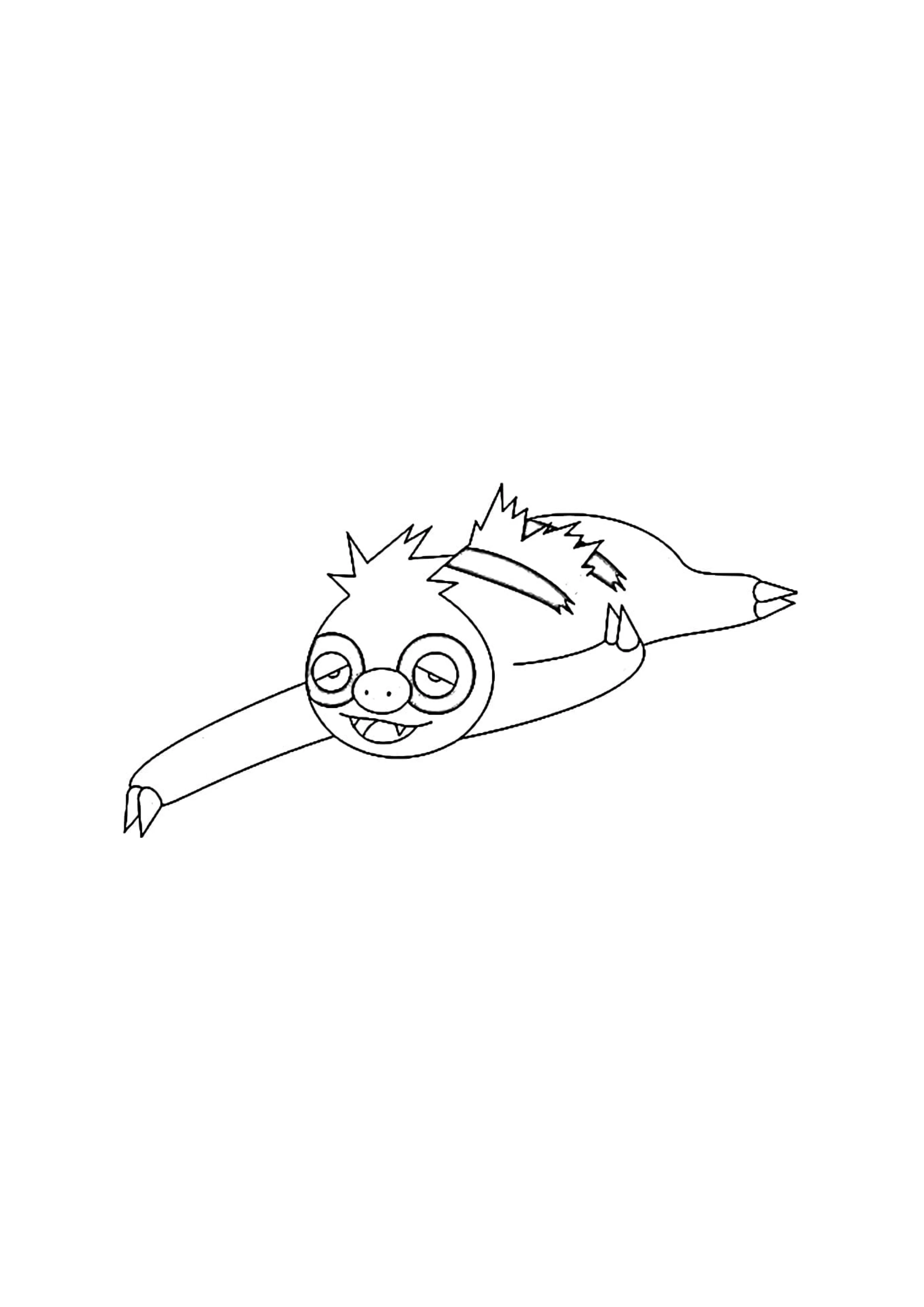 Slakoth coloring page (A4) to print