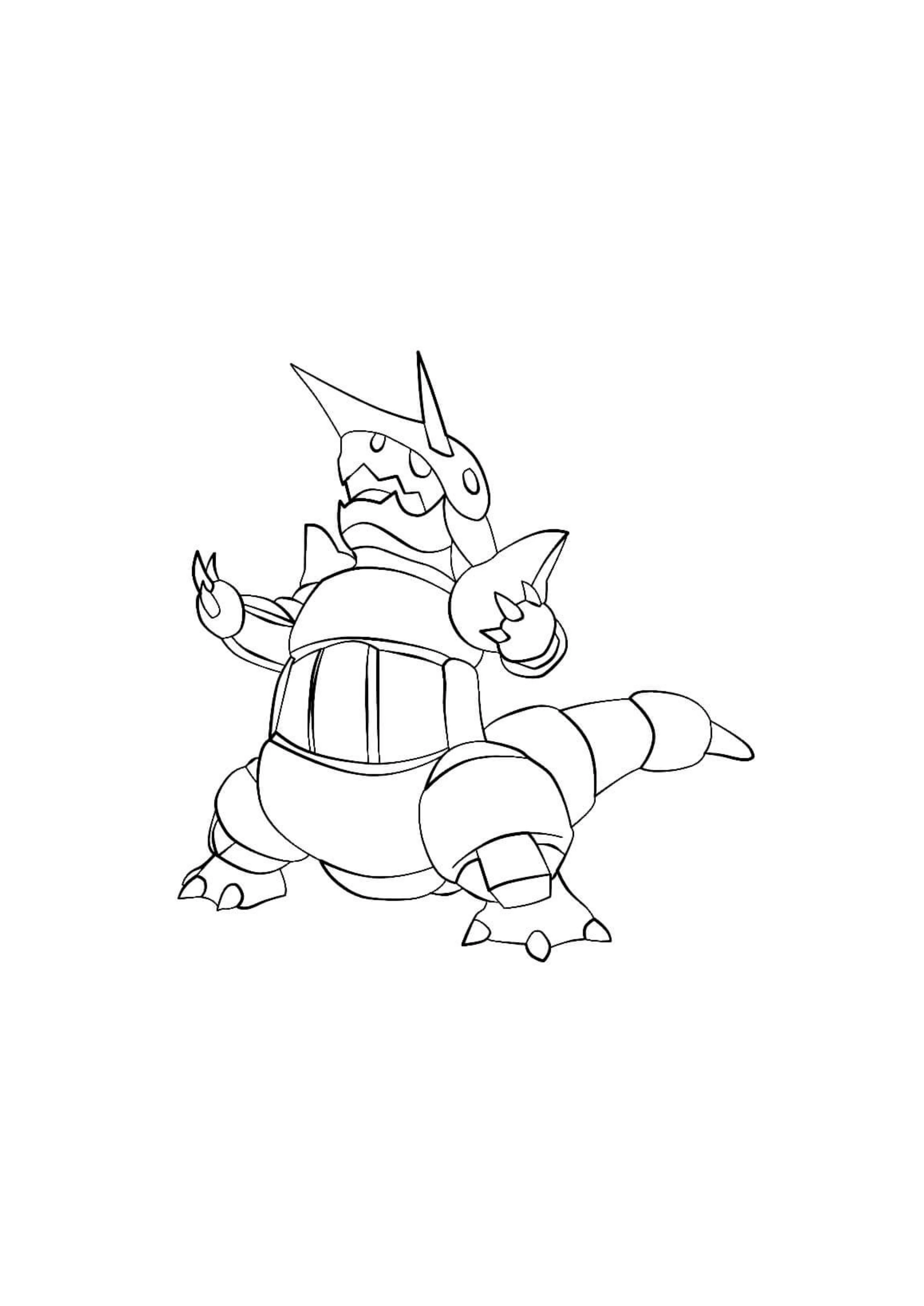 Página para colorear Aggron (A4) para imprimir