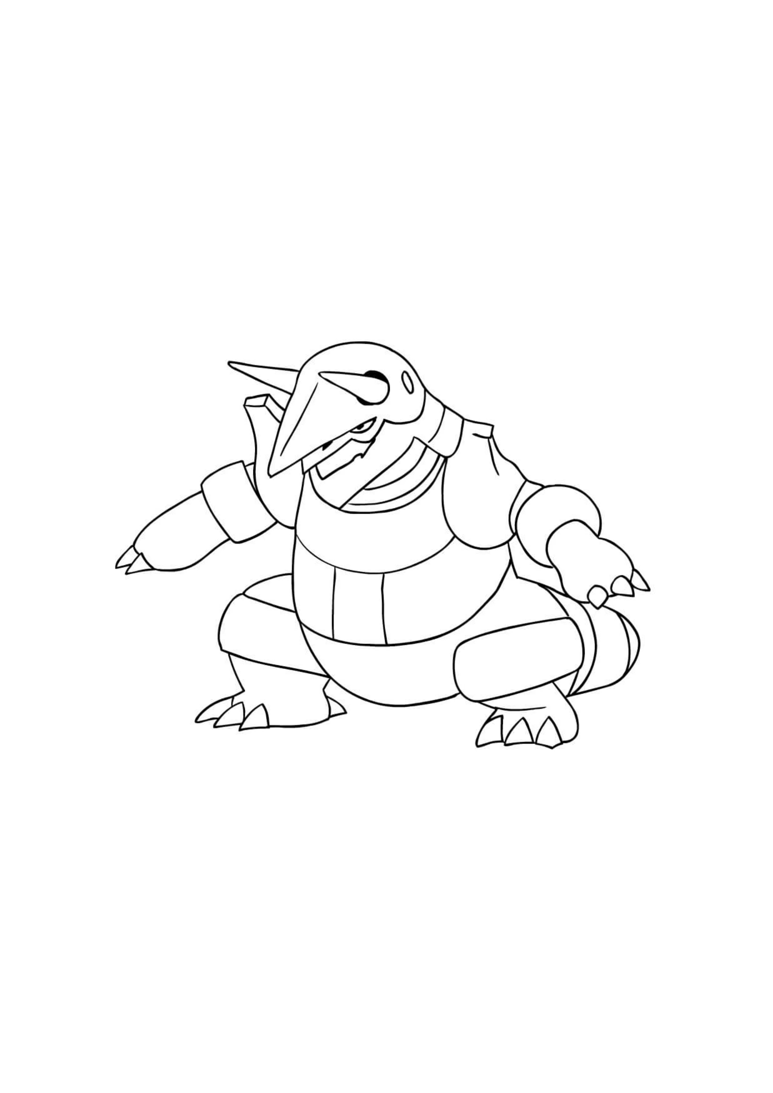 Página para colorear Aggron (A4) para imprimir