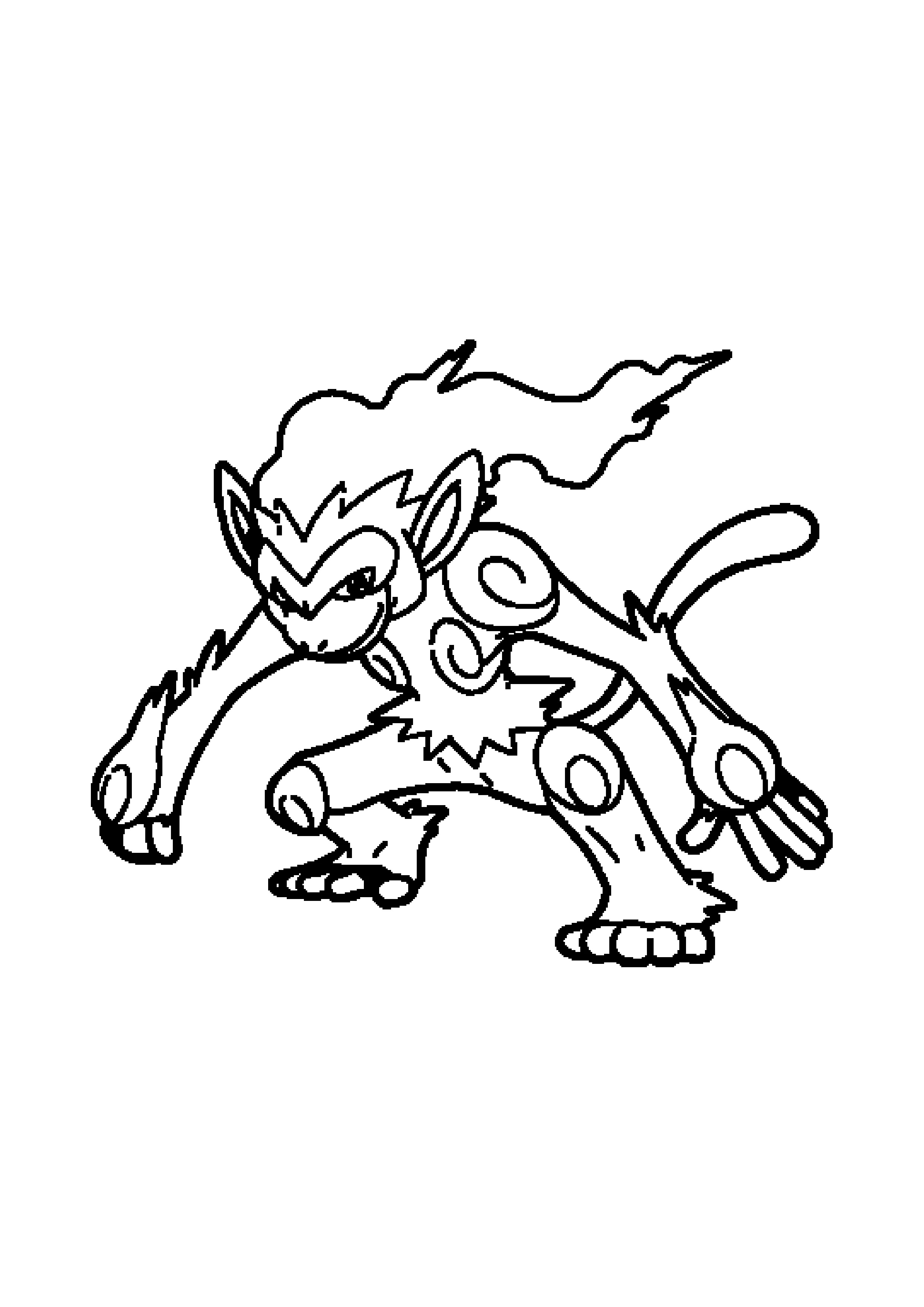 Infernape coloring page (A4) to print