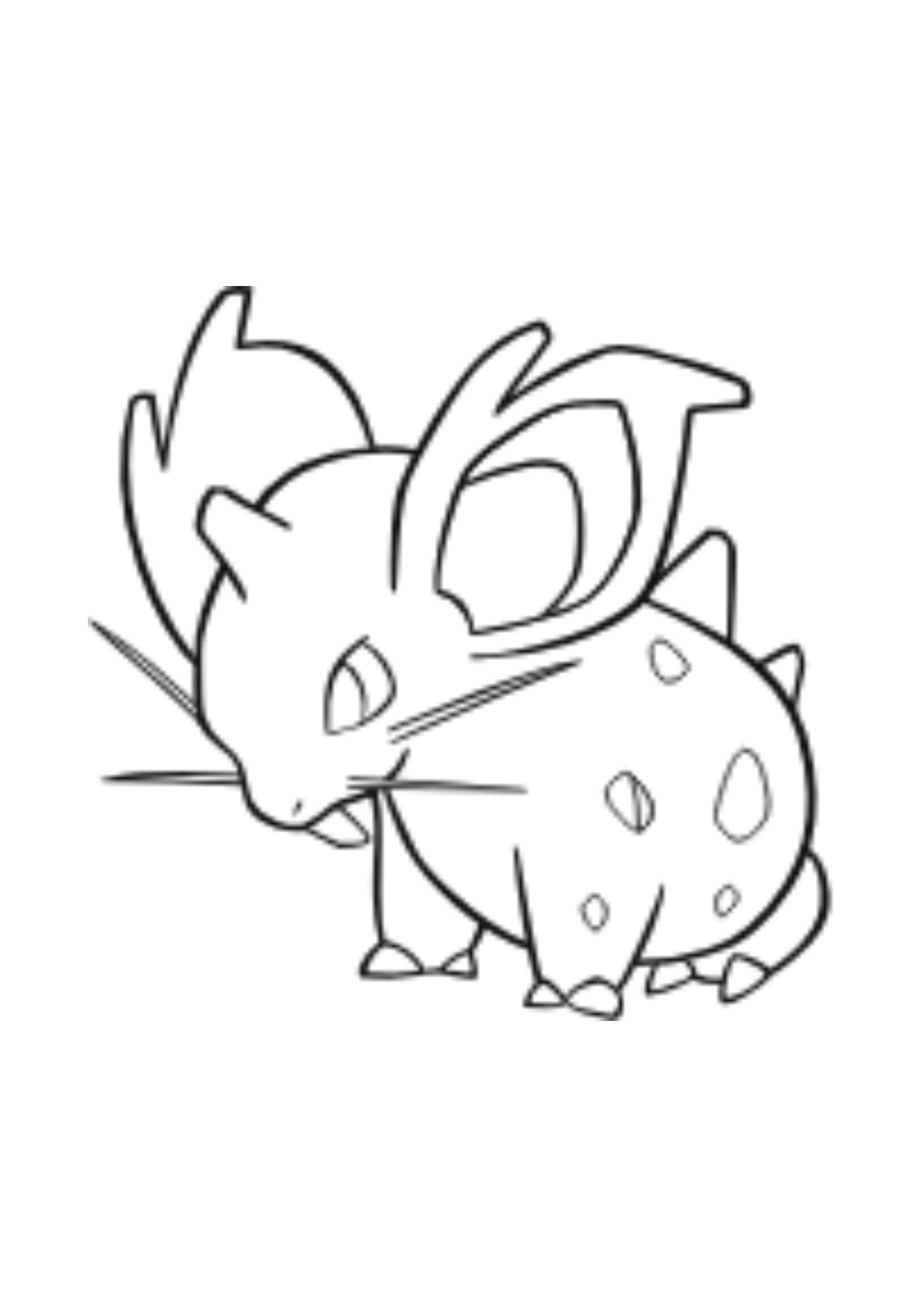 Coloriage Nidoran ♀ (A4) à imprimer