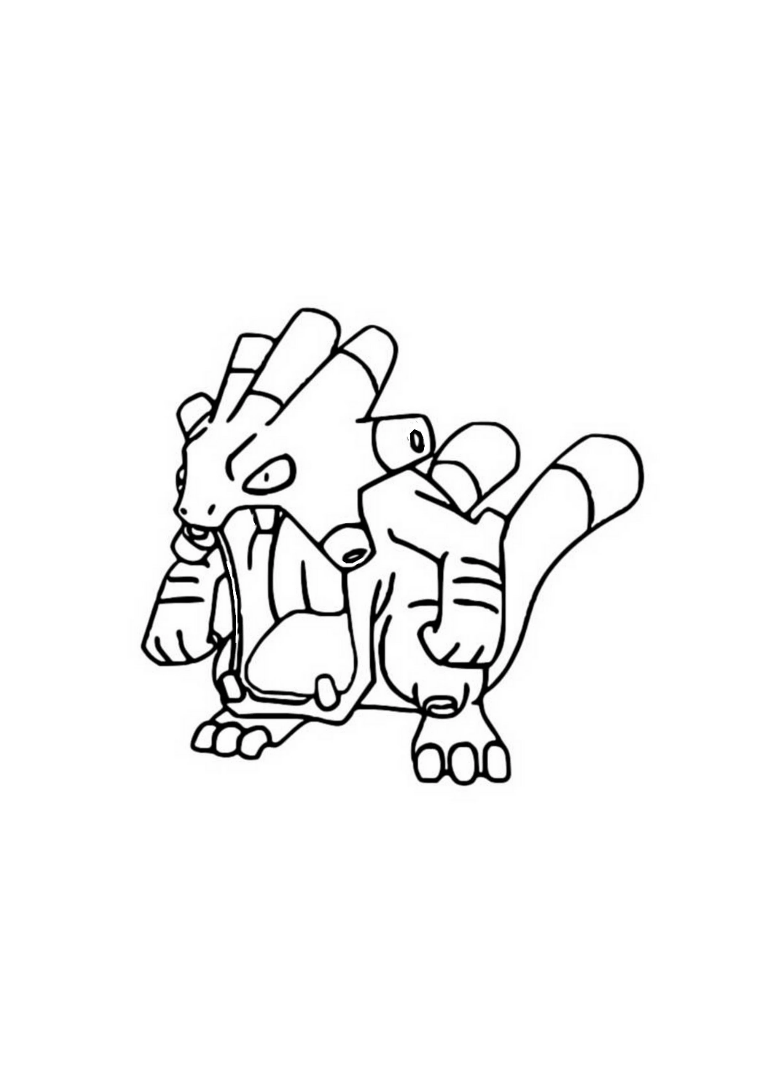 Exploud coloring page (A4) to print