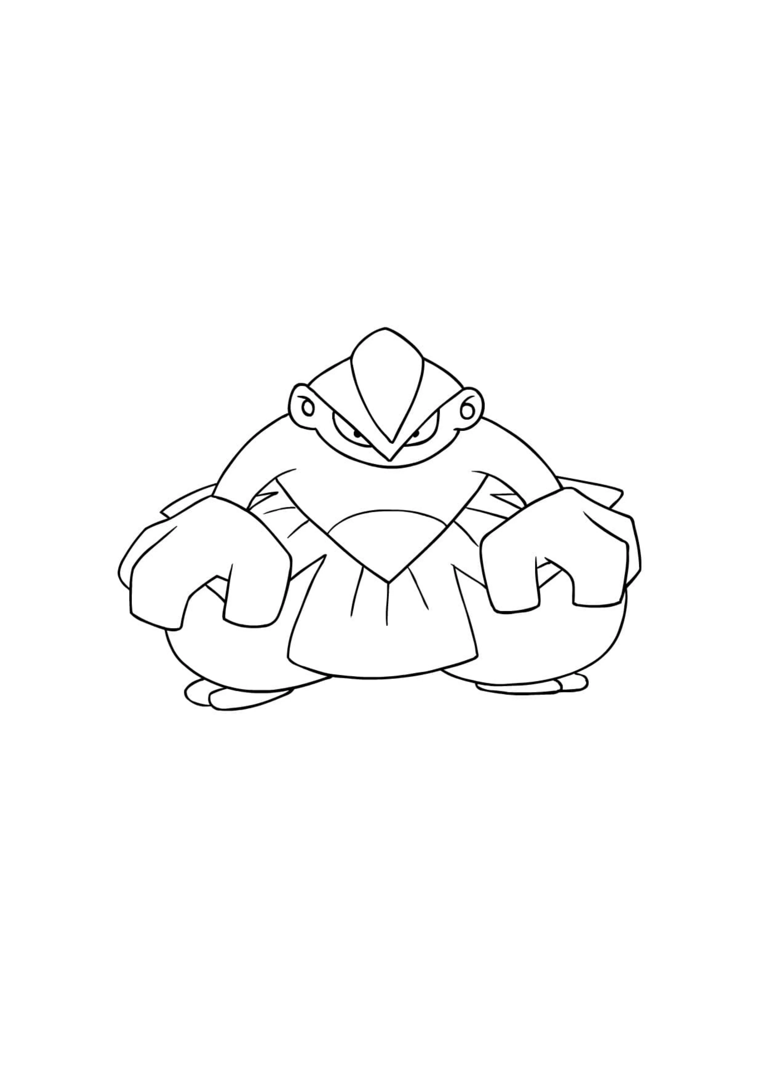 Hariyama coloring page (A4) to print