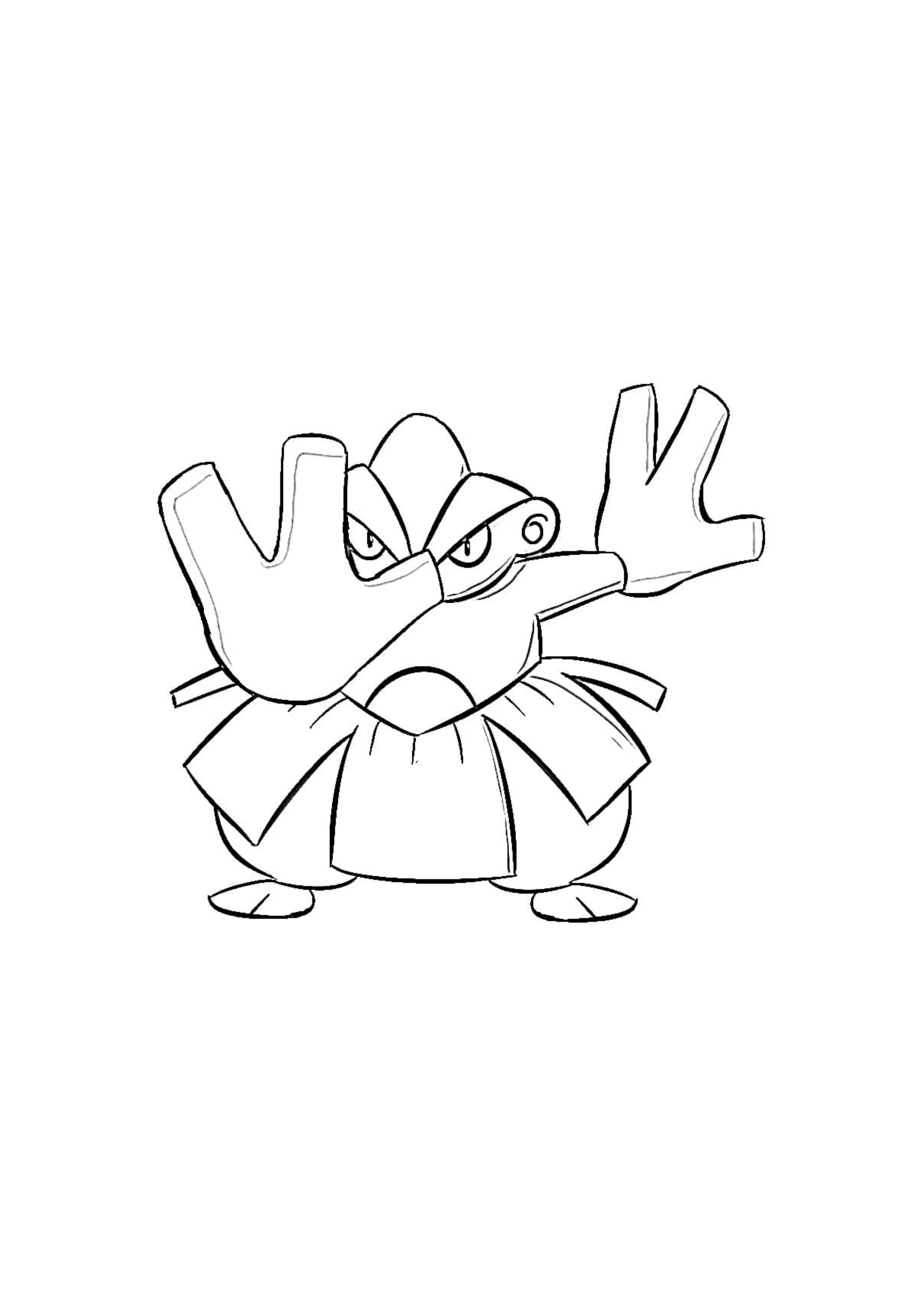 Hariyama coloring page (A4) to print