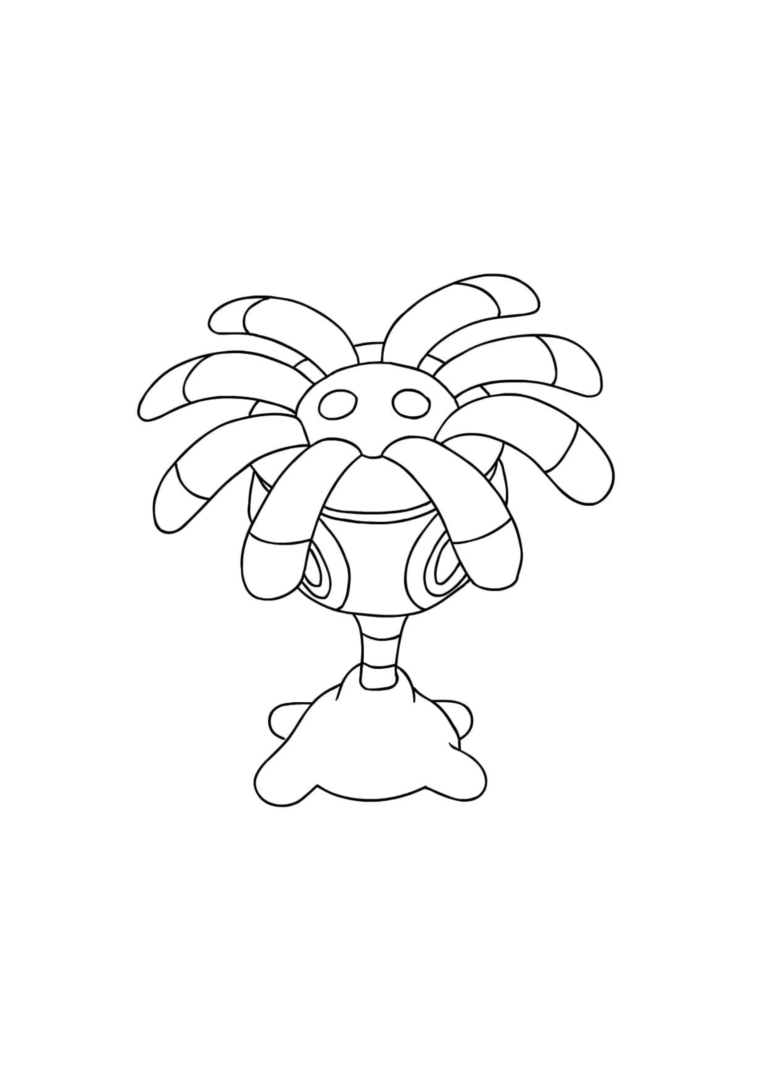 Lileep coloring page (A4) to print