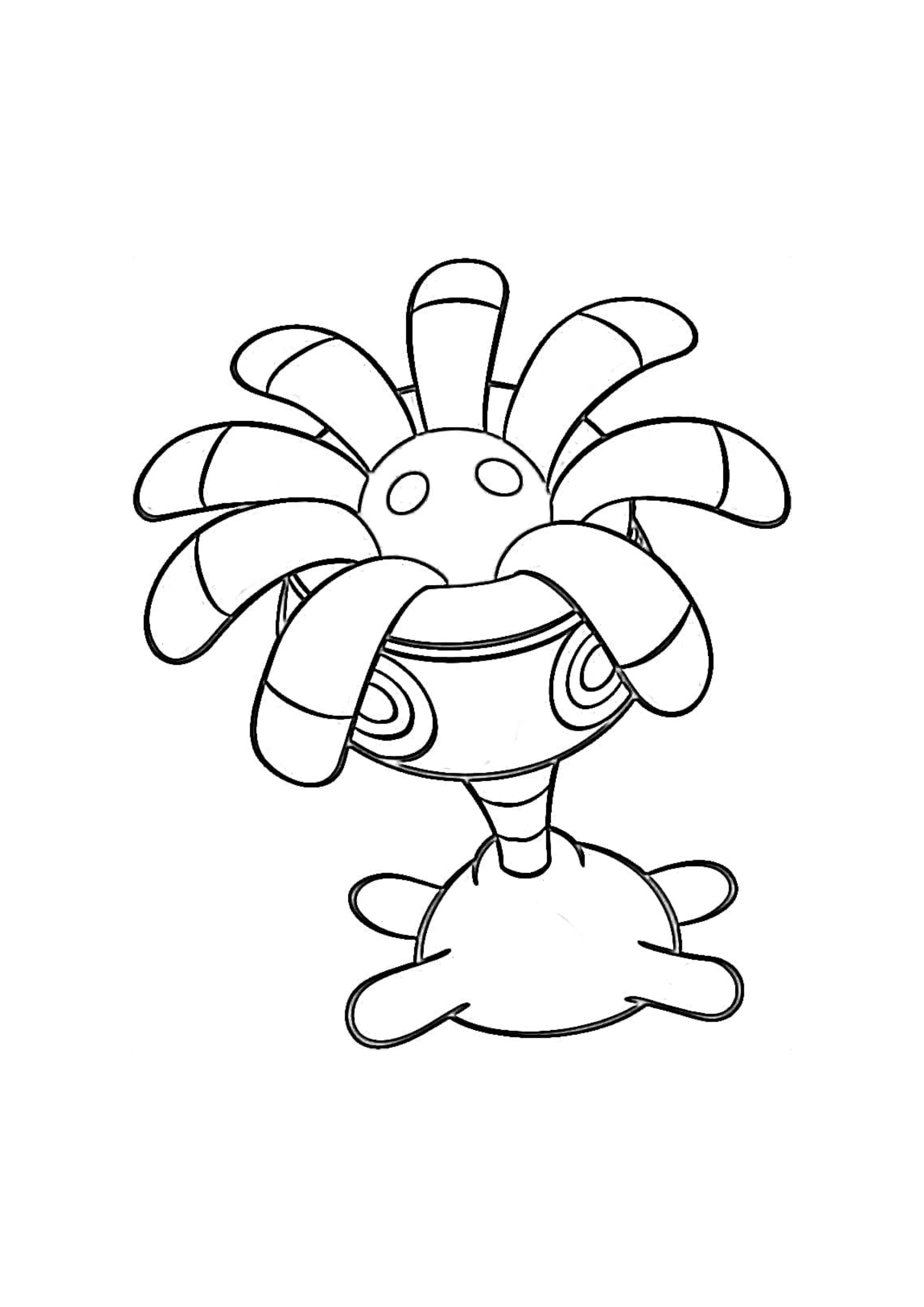 Lileep coloring page (A4) to print