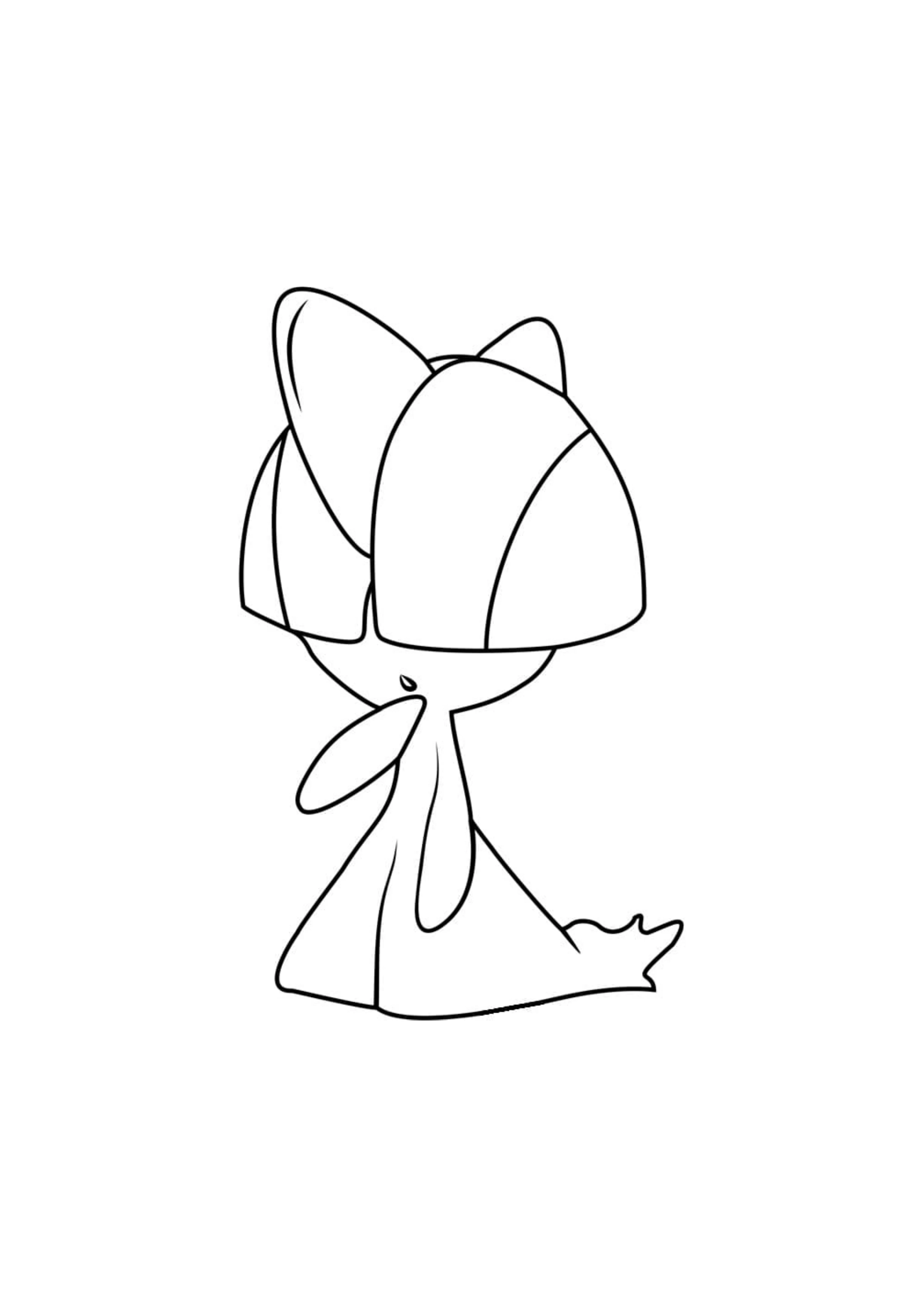 Ralts coloring page (A4) to print