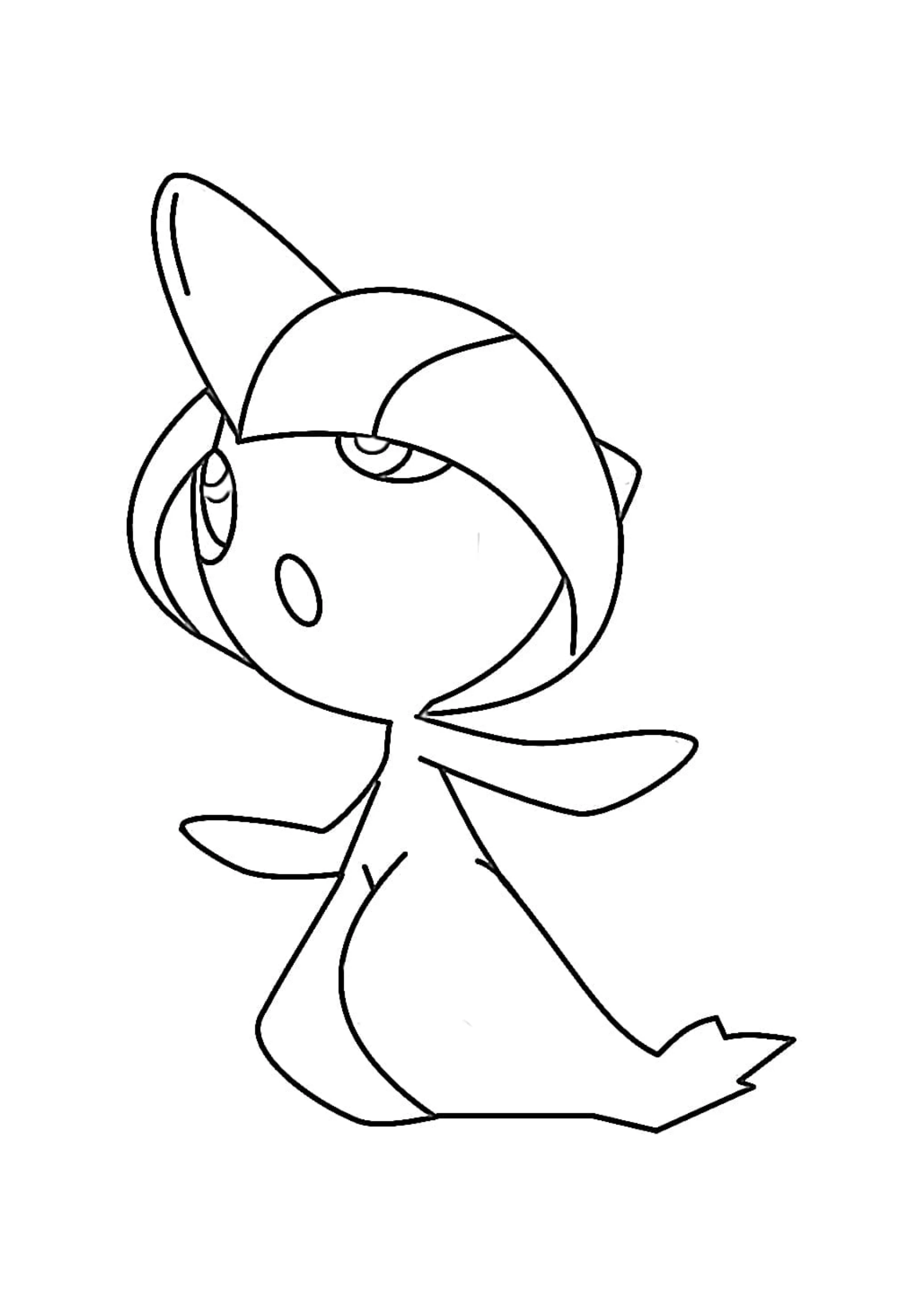 Ralts coloring page (A4) to print