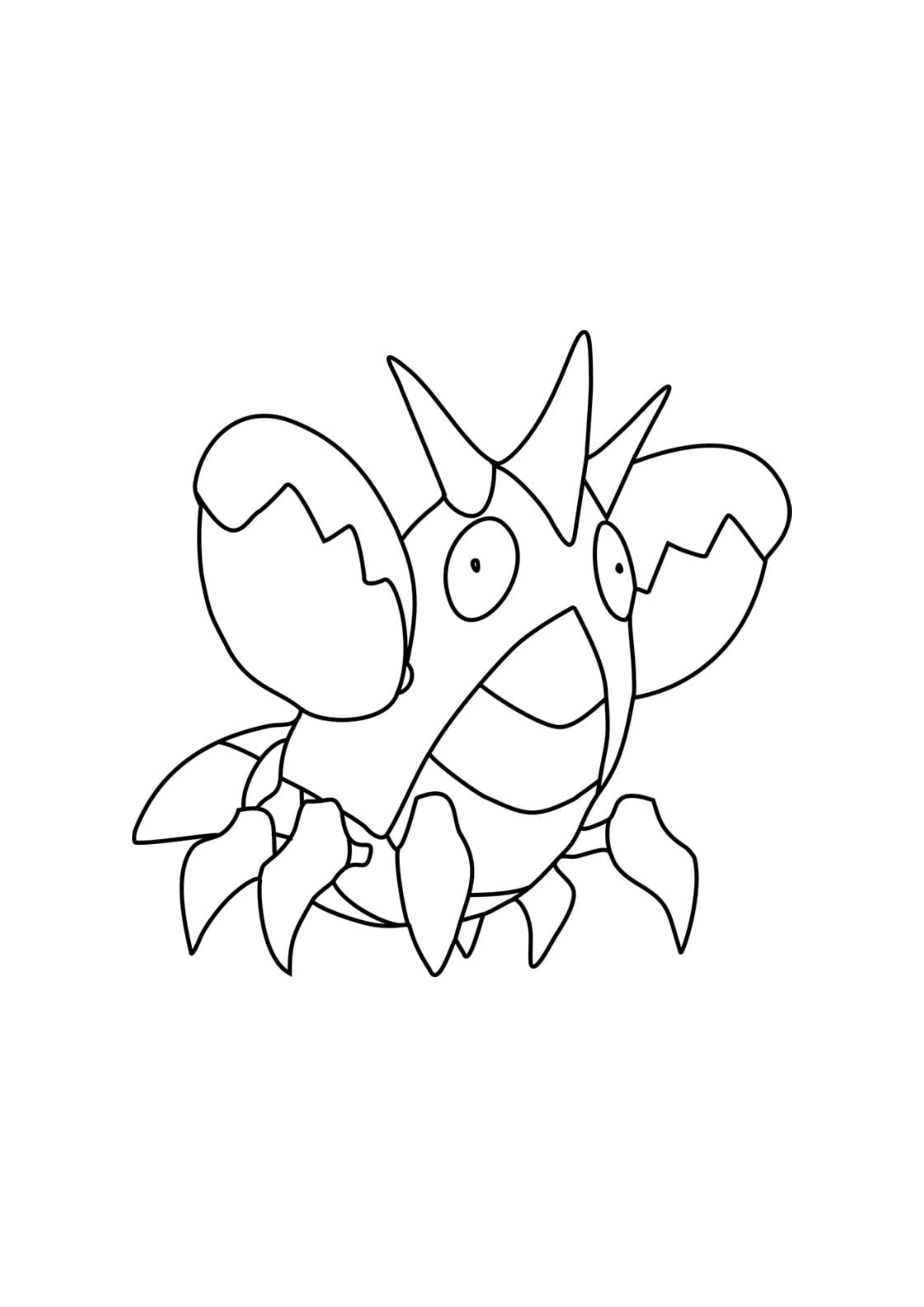 Corphish coloring page (A4) to print