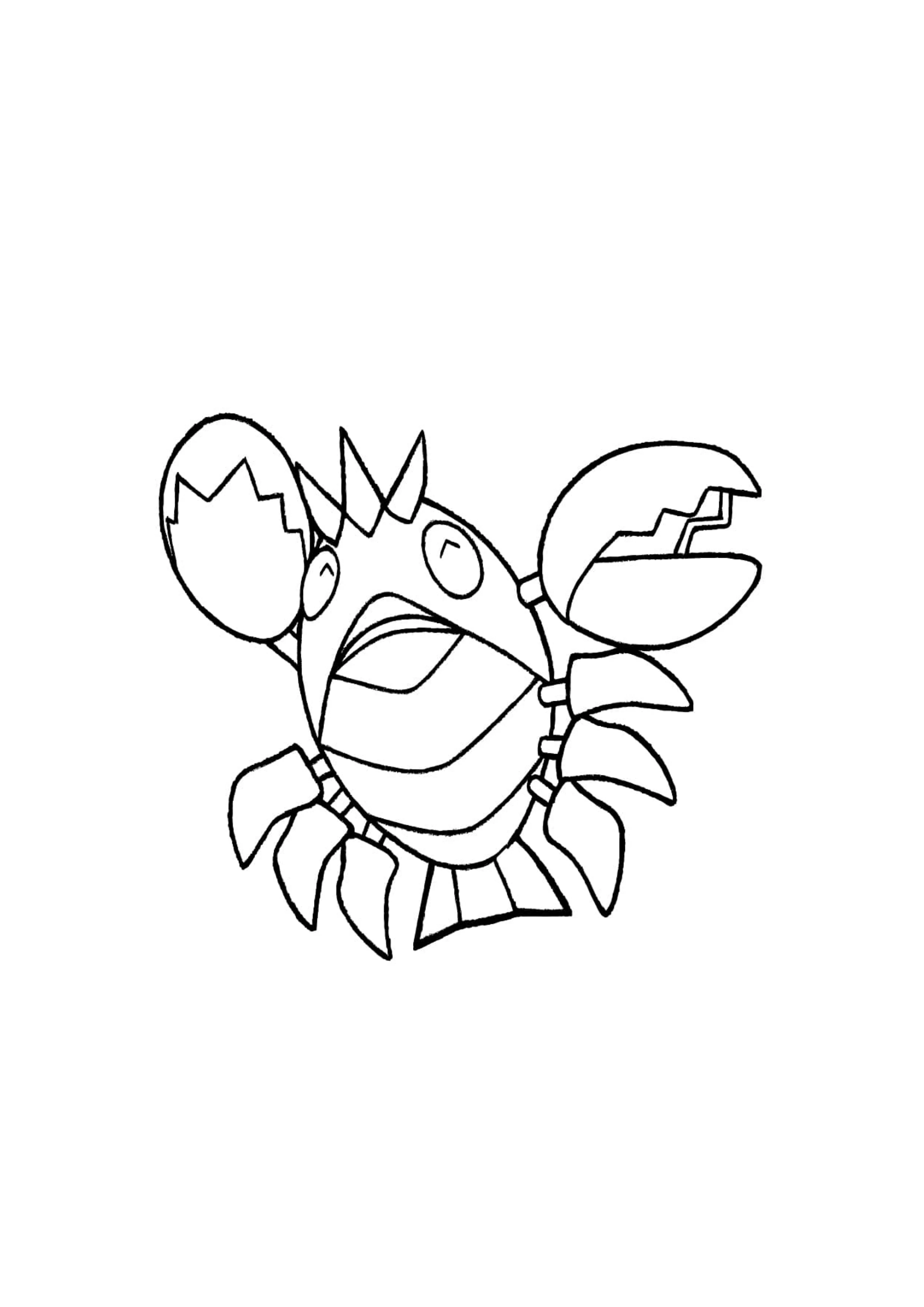 Corphish coloring page (A4) to print