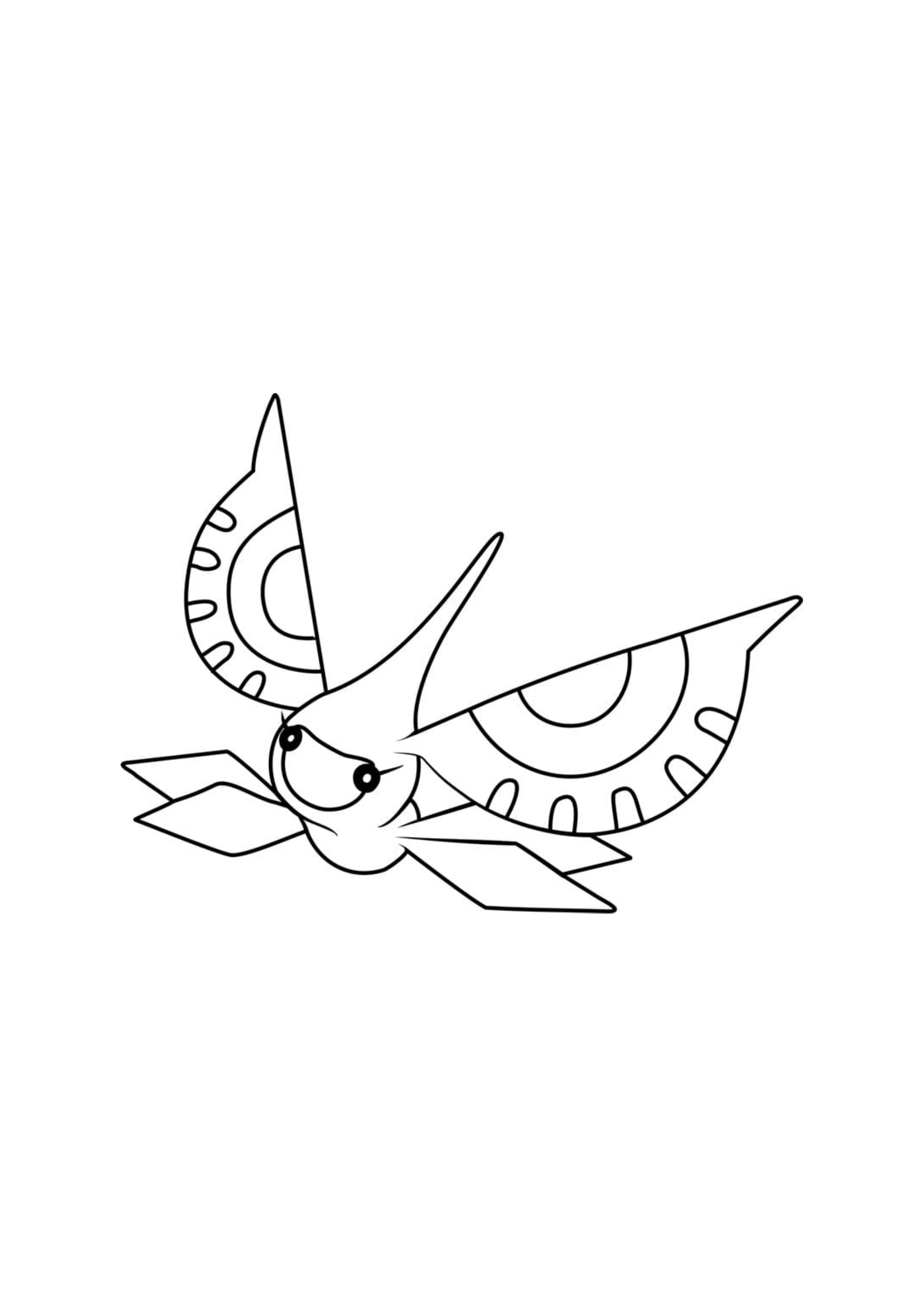 Masquerain coloring page (A4) to print