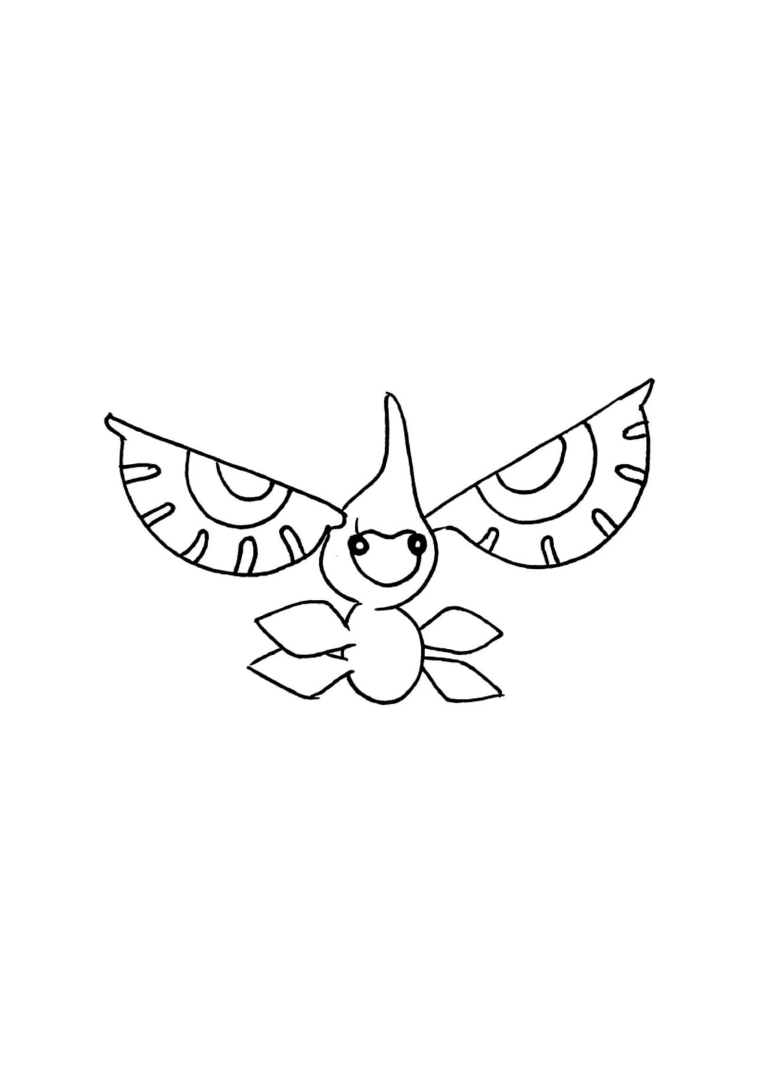 Masquerain coloring page (A4) to print
