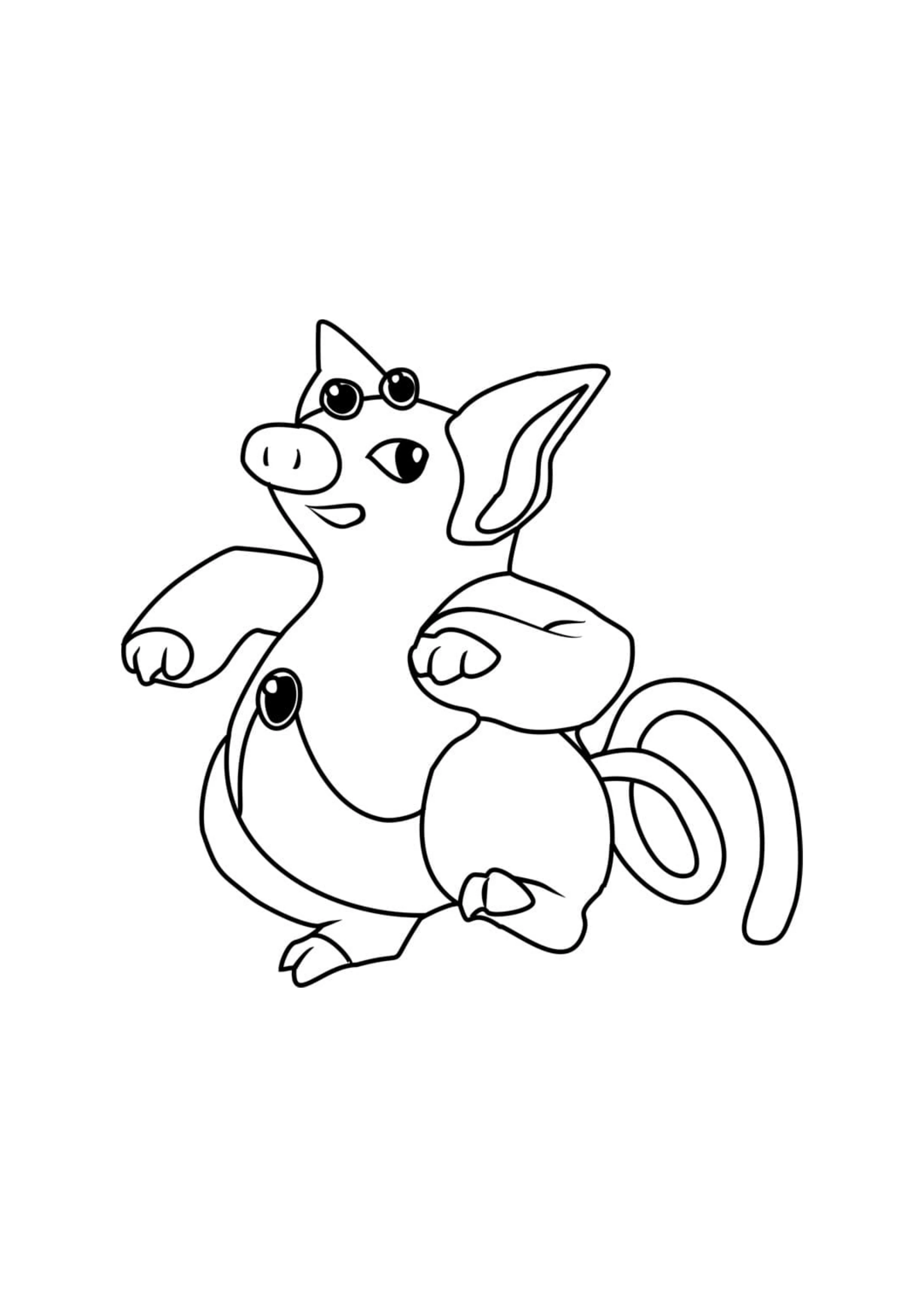 Grumpig coloring page (A4) to print