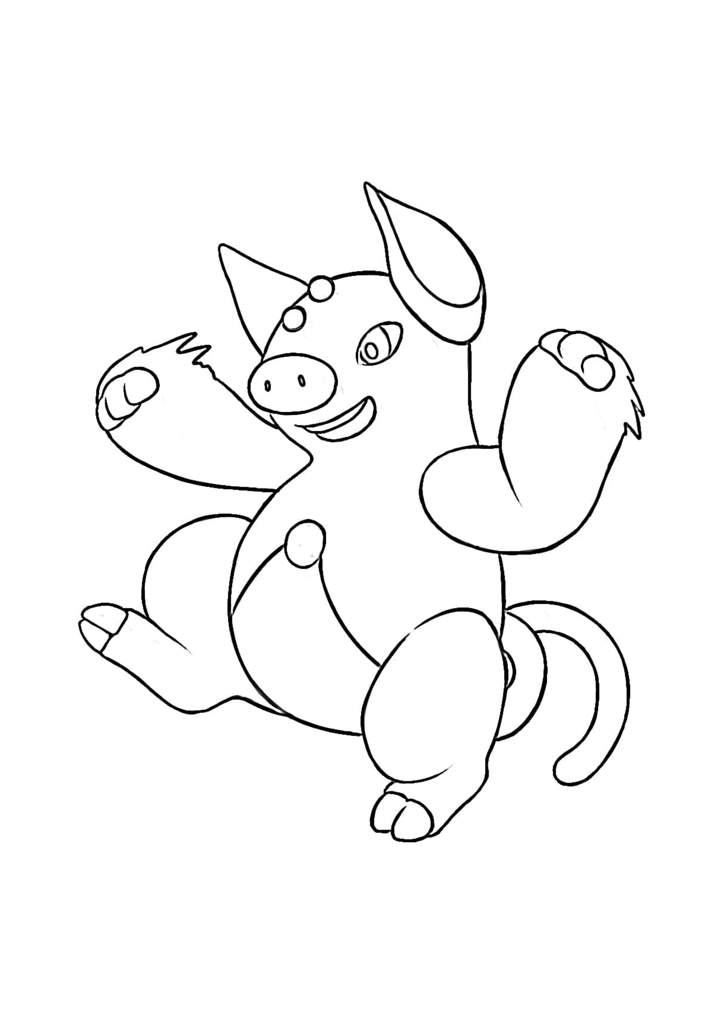Grumpig coloring page (A4) to print