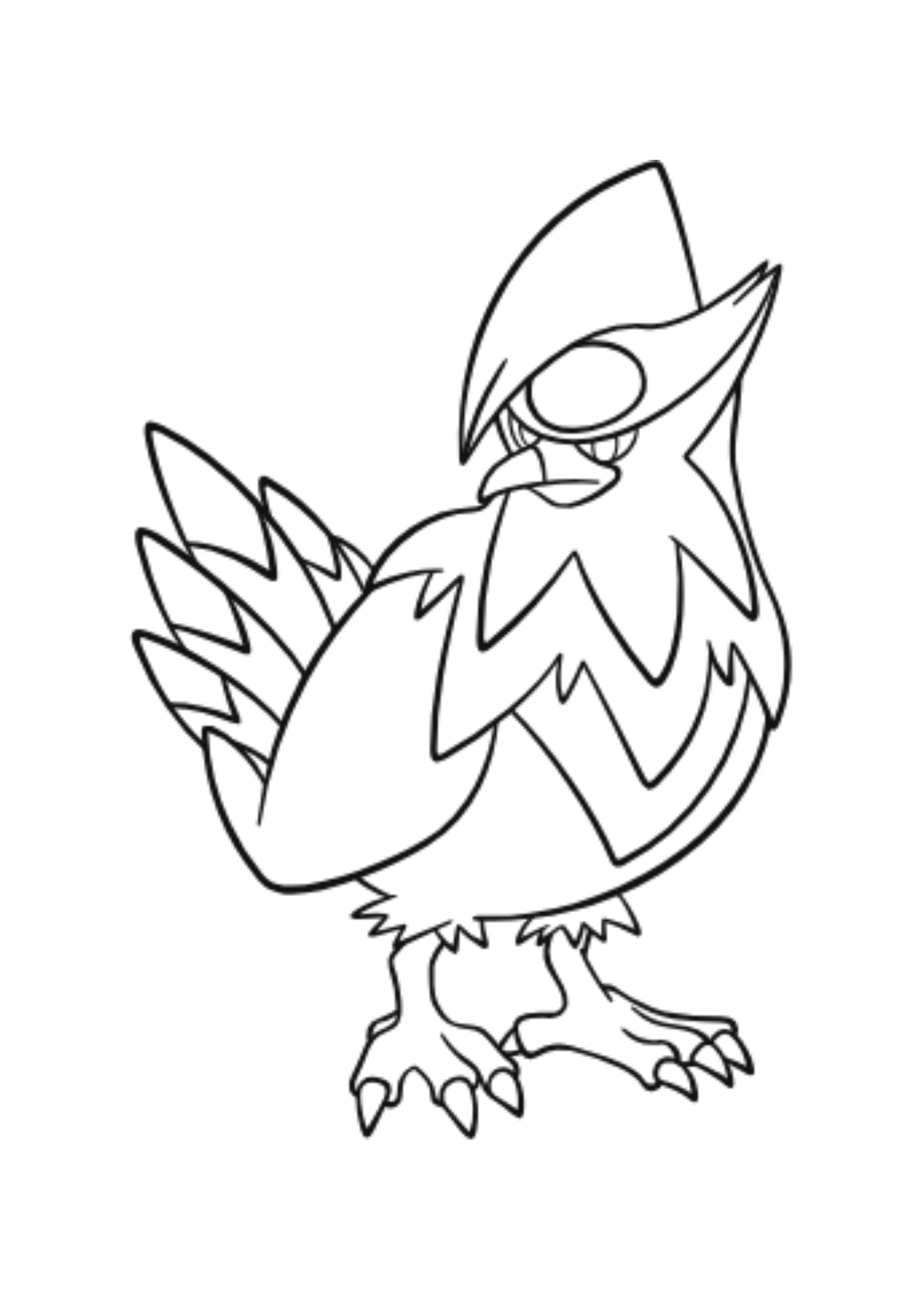 Staraptor coloring page (A4) to print