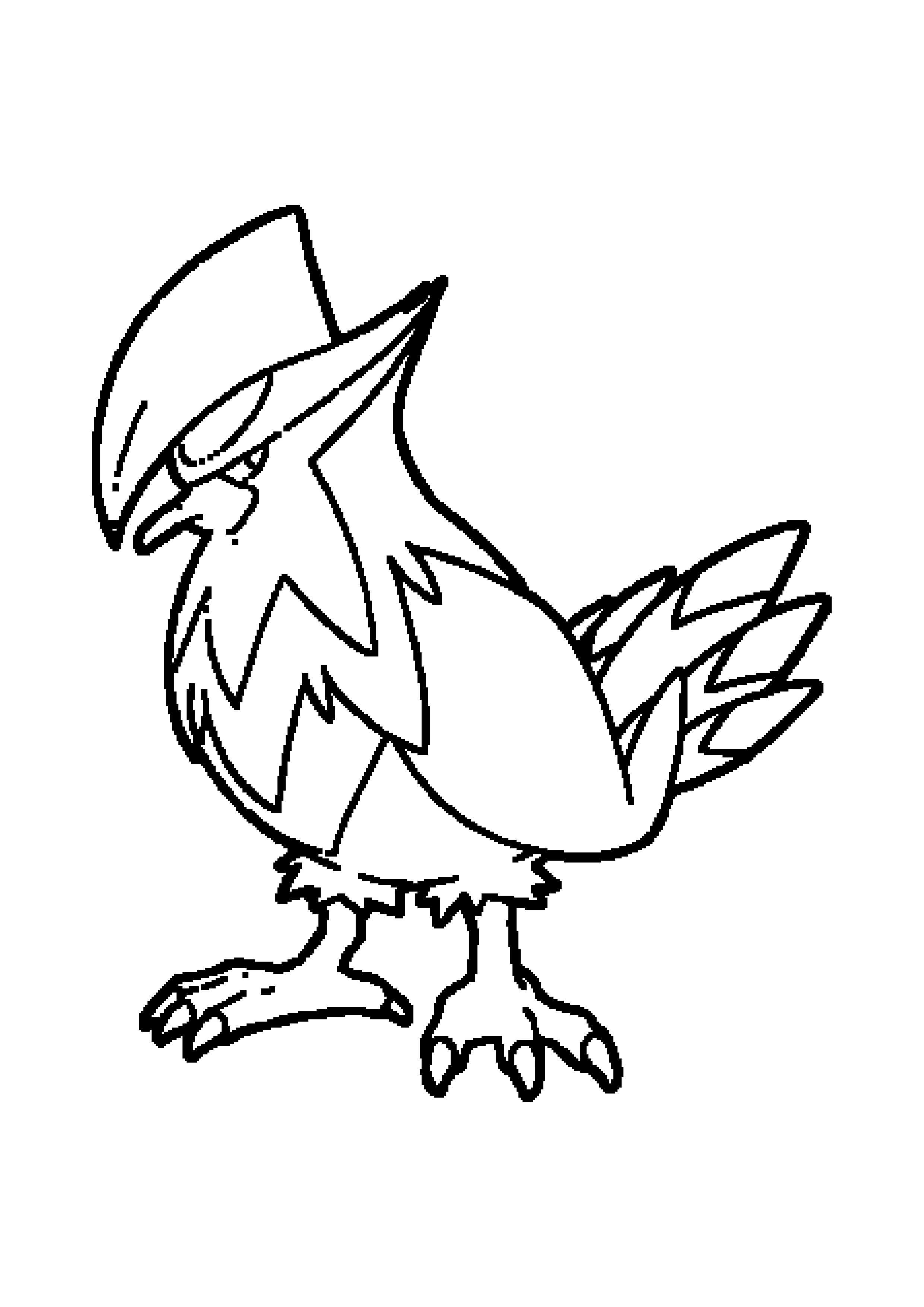 Staraptor coloring page (A4) to print