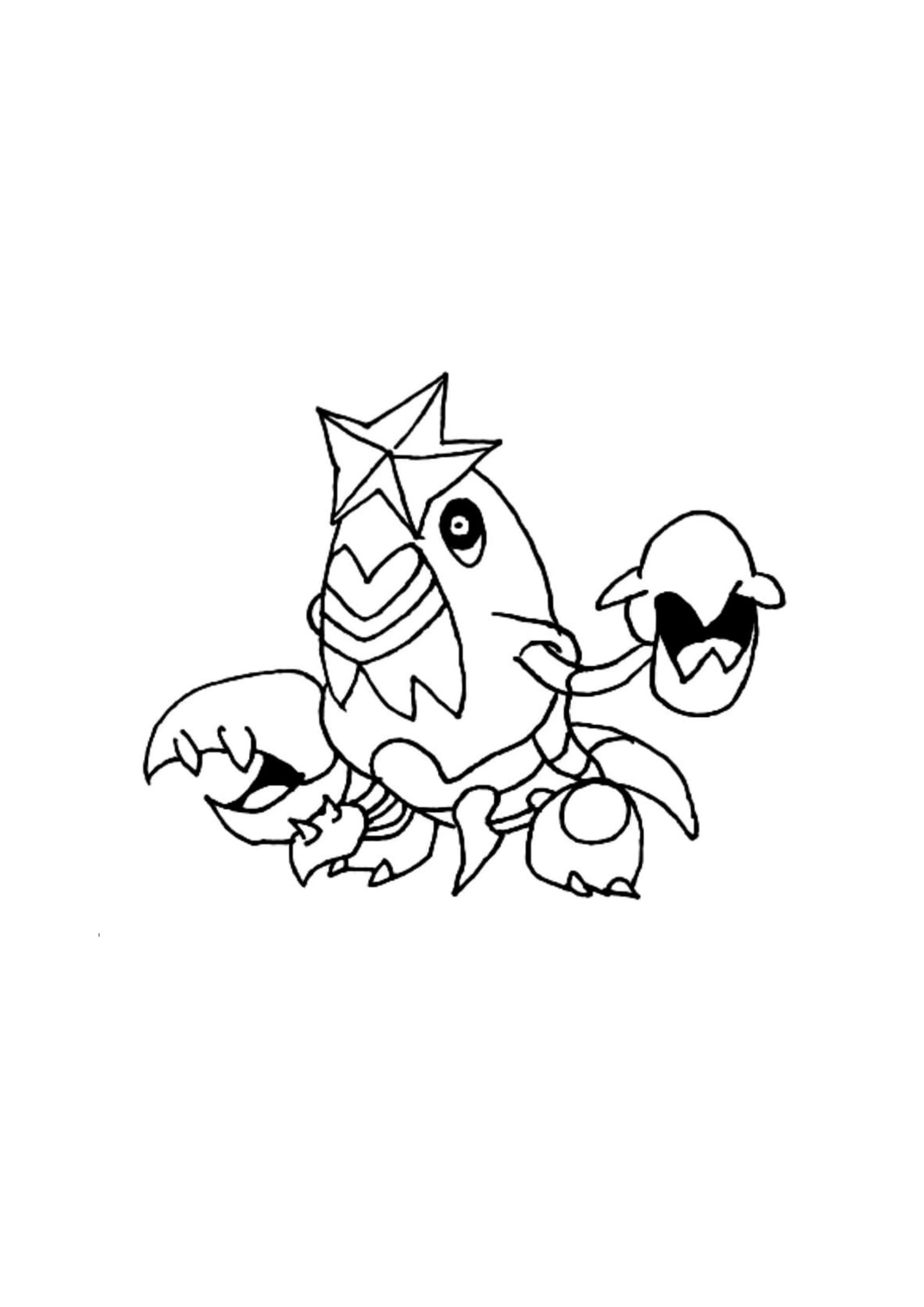 Crawdaunt coloring page (A4) to print