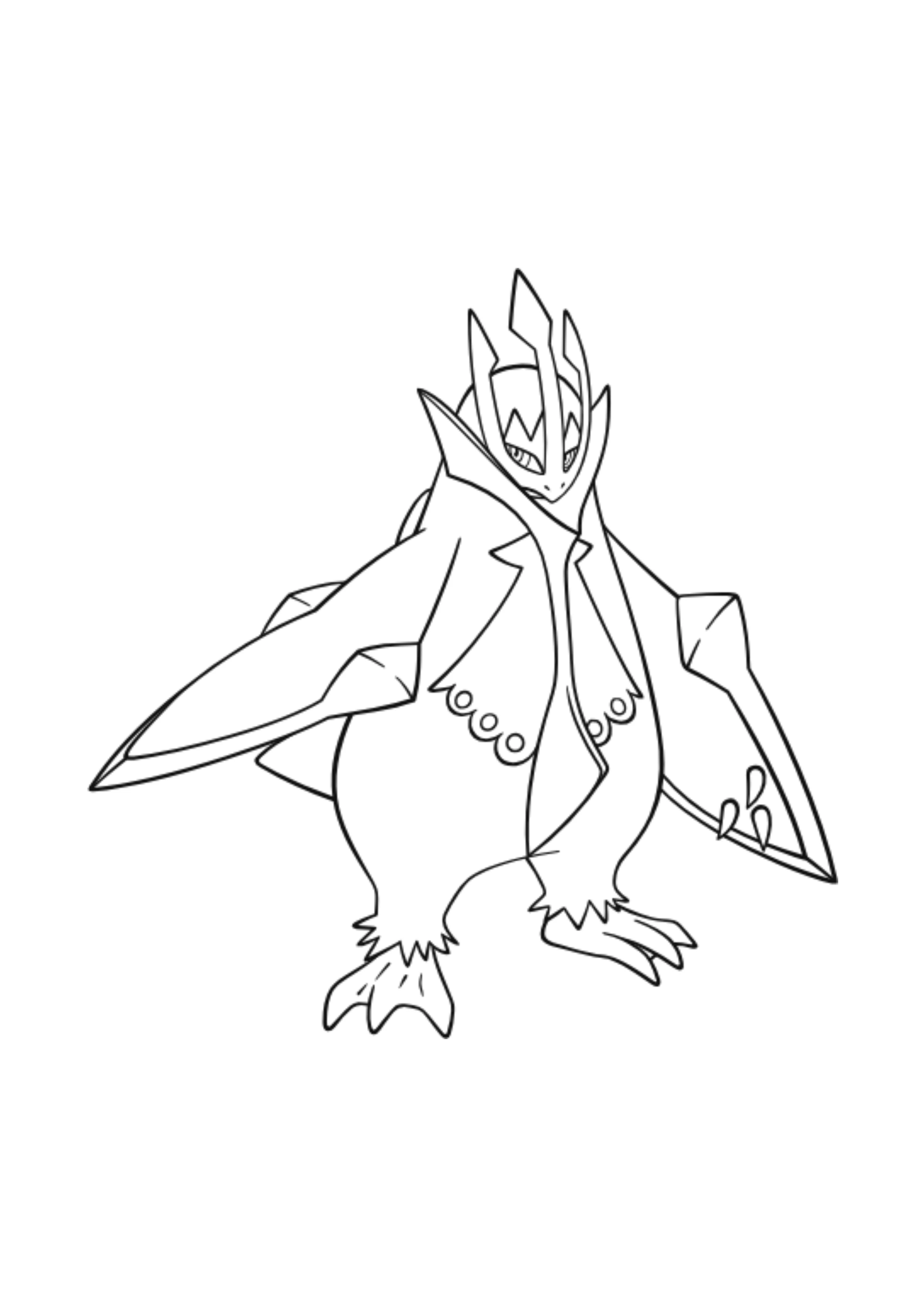 Empoleon coloring page (A4) to print
