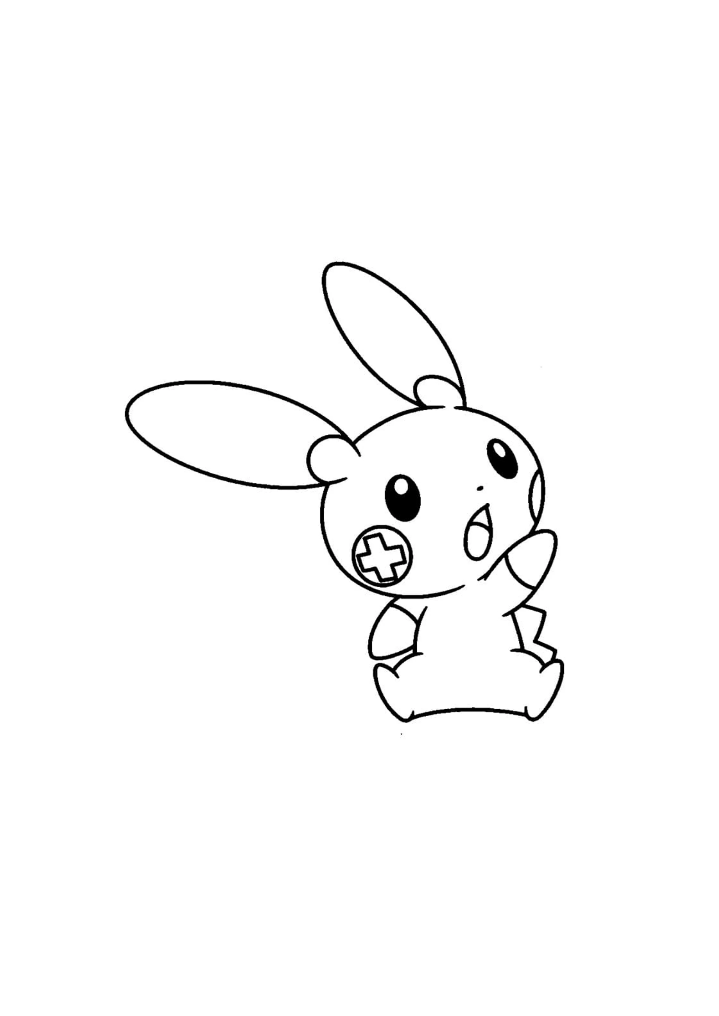 Página para colorear Plusle (A4) para imprimir