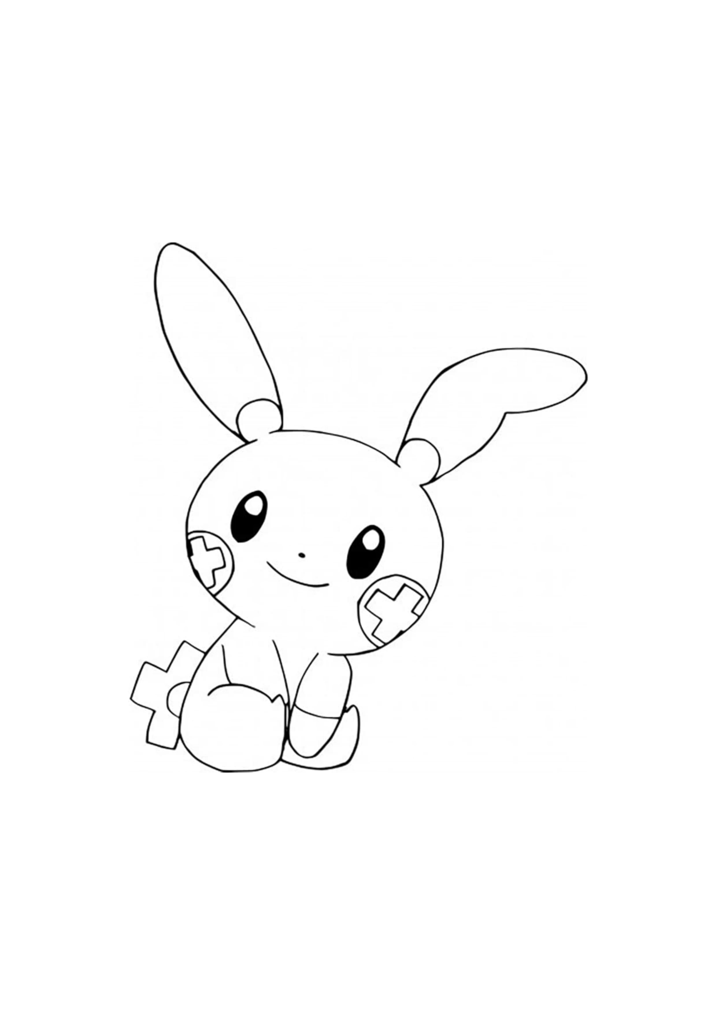 Página para colorear Plusle (A4) para imprimir
